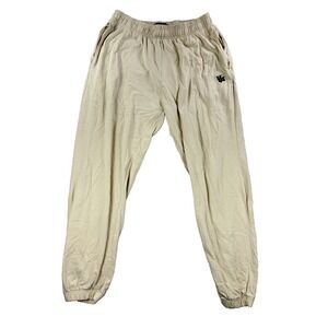 Mens Young LA YoungLA Fleece Sweatpants Tan Brown Size 2XL Joggers Cuffed
